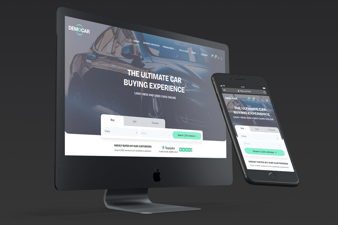 Screens showing the work we done for JATO